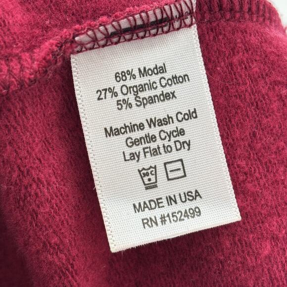 Amour Vert Mulberry Red Aubin Fleece Mock Neck Sweater - Picture 12 of 12